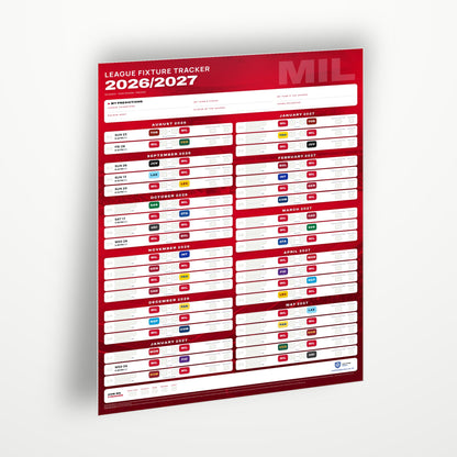 Serie A Fixture Wallchart 2026/27