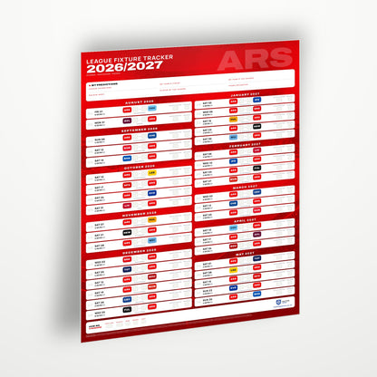 Premier League Fixture Wallchart 2026/27