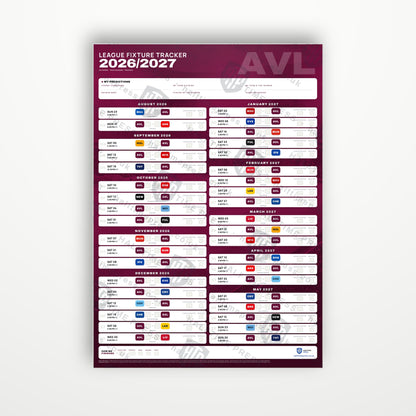 Premier League Fixture Wallchart 2026/27