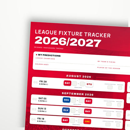 Bundesliga Fixture Wallchart 2026/27