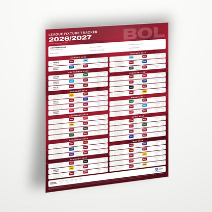 Serie A Fixture Wallchart 2026/27