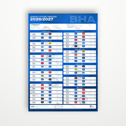 Premier League Fixture Wallchart 2026/27