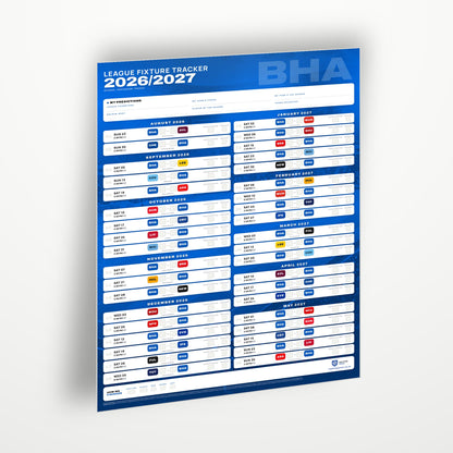 Premier League Fixture Wallchart 2026/27