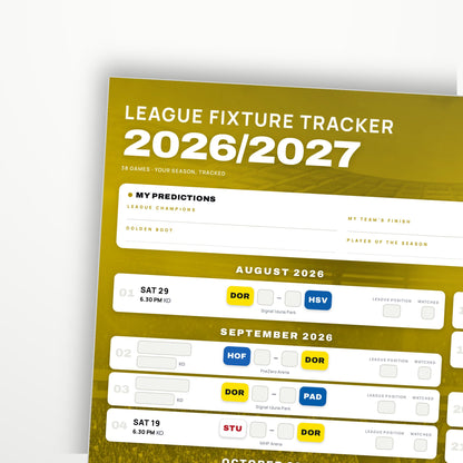 Bundesliga Fixture Wallchart 2026/27