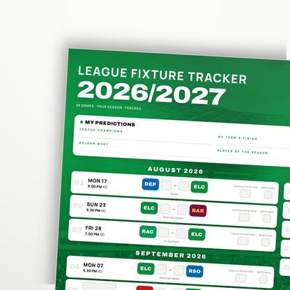 La Liga Fixture Wallchart 2026/27