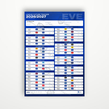 Premier League Fixture Wallchart 2026/27