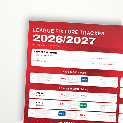 Bundesliga Fixture Wallchart 2026/27