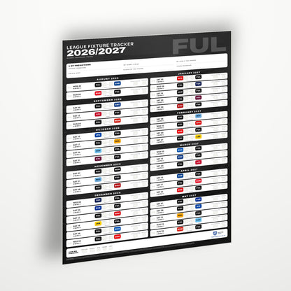 Premier League Fixture Wallchart 2026/27