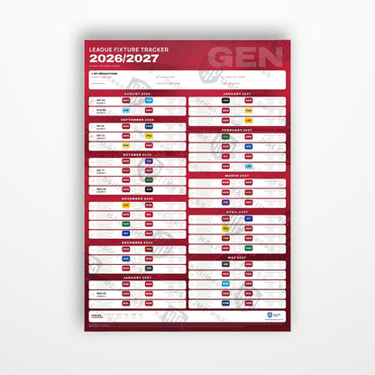 Serie A Fixture Wallchart 2026/27