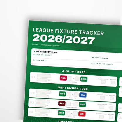 Bundesliga Fixture Wallchart 2026/27