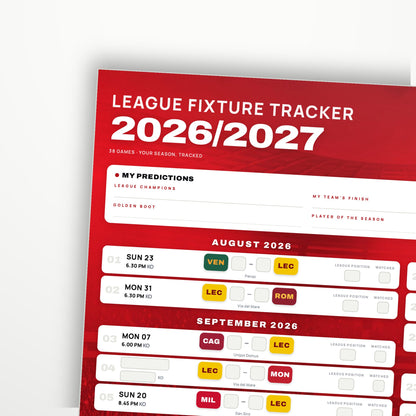 Serie A Fixture Wallchart 2026/27