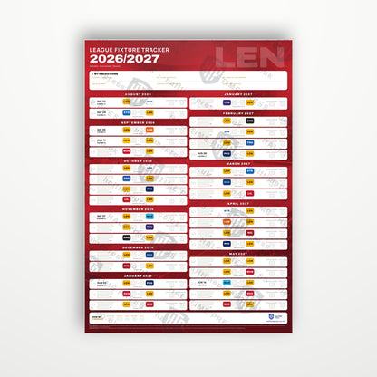 Ligue 1 Fixture Wallchart 2026/27