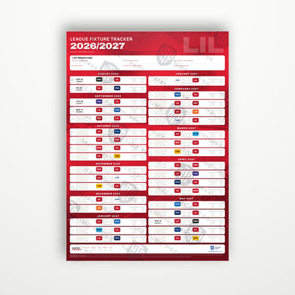 Ligue 1 Fixture Wallchart 2026/27