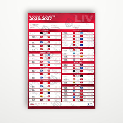 Premier League Fixture Wallchart 2026/27
