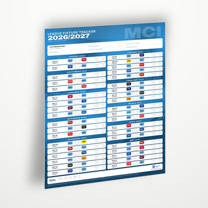 Premier League Fixture Wallchart 2026/27