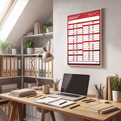 Ligue 1 Fixture Wallchart 2026/27