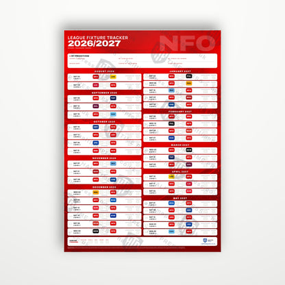 Premier League Fixture Wallchart 2026/27