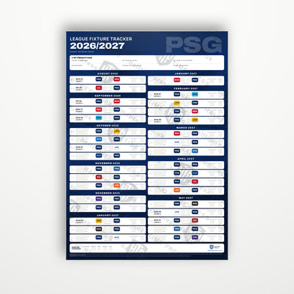 Ligue 1 Fixture Wallchart 2026/27