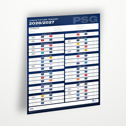 Ligue 1 Fixture Wallchart 2026/27