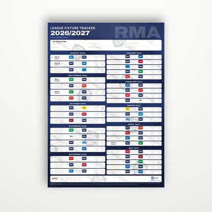 La Liga Fixture Wallchart 2026/27