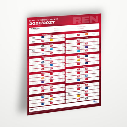 Ligue 1 Fixture Wallchart 2026/27