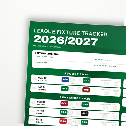 Serie A Fixture Wallchart 2026/27