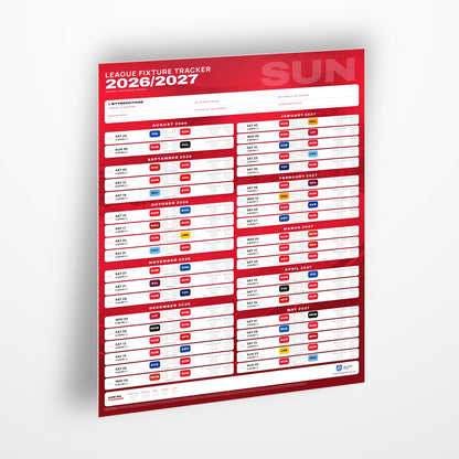 Premier League Fixture Wallchart 2026/27
