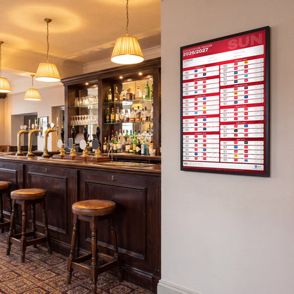 Premier League Fixture Wallchart 2026/27