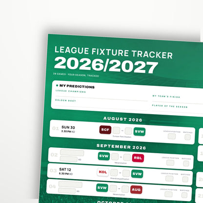 Bundesliga Fixture Wallchart 2026/27